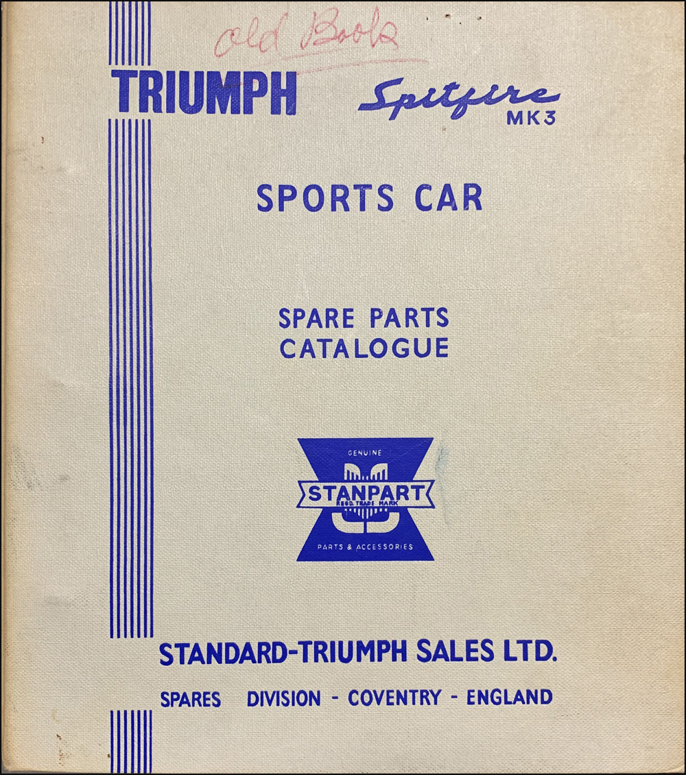 1967-1968 Triumph Spitfire Mark III Parts Book Original