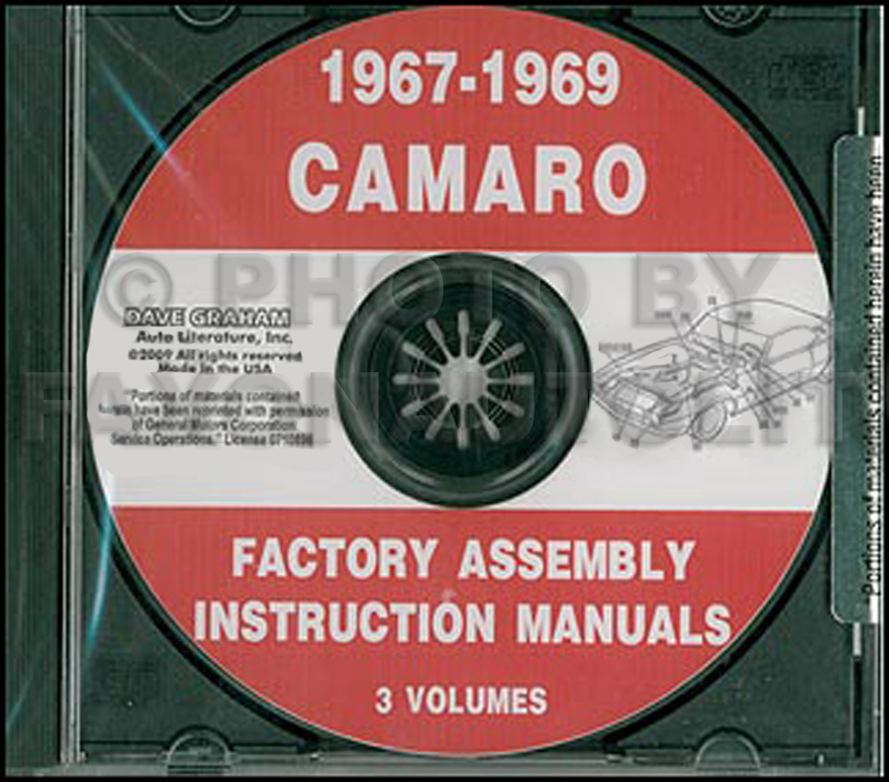 CD 1967-1969 Camaro Factory Assembly Manual including RS SS Z28