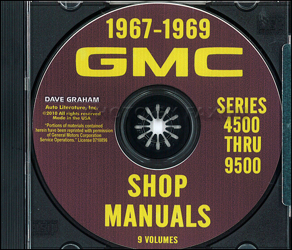 1967-1969 GMC Trucks 4500-9500 Series Repair Shop Manuals on CD-ROM