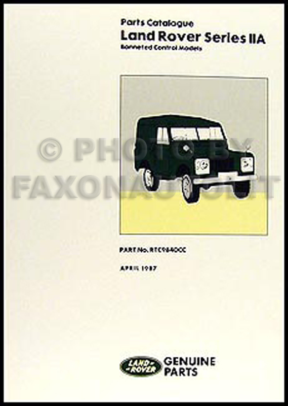 1967-1970 Land Rover Series IIA Parts Book Reprint