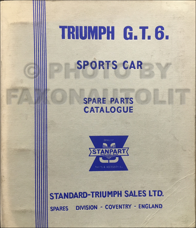 1967-1970 Triumph GT6 MK I & II Parts Book Original