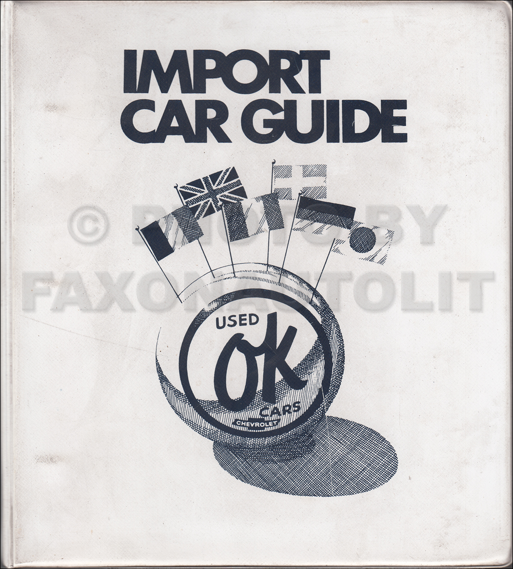 1967-1972 Chevrolet Import Used Car Data Book Dealer Album Original