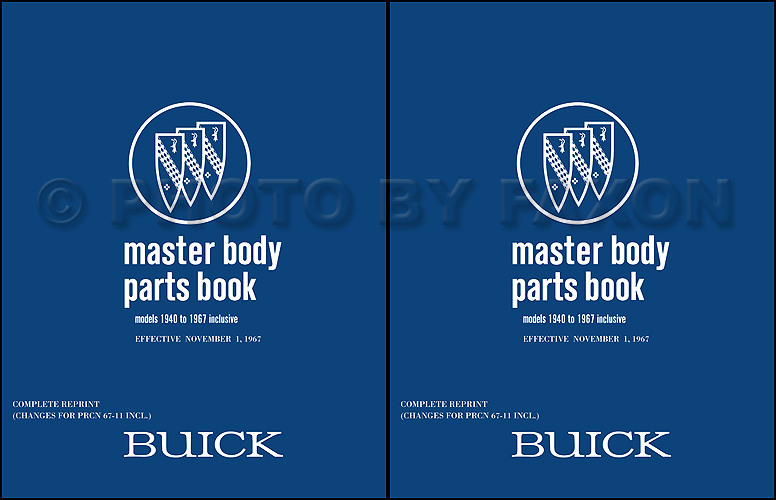 1961-1967 Buick Body Parts Book Reprint