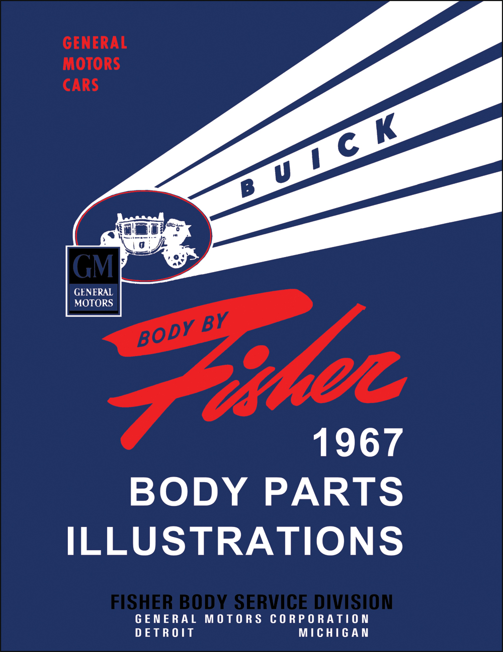 1967 Buick Fisher Body Parts Illustrations Manual Reprint