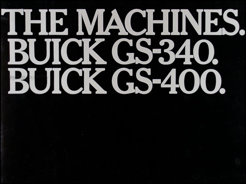 1967 Buick GS Color Catalog Original "The Machines. Buick GS-340. Buick - 400."