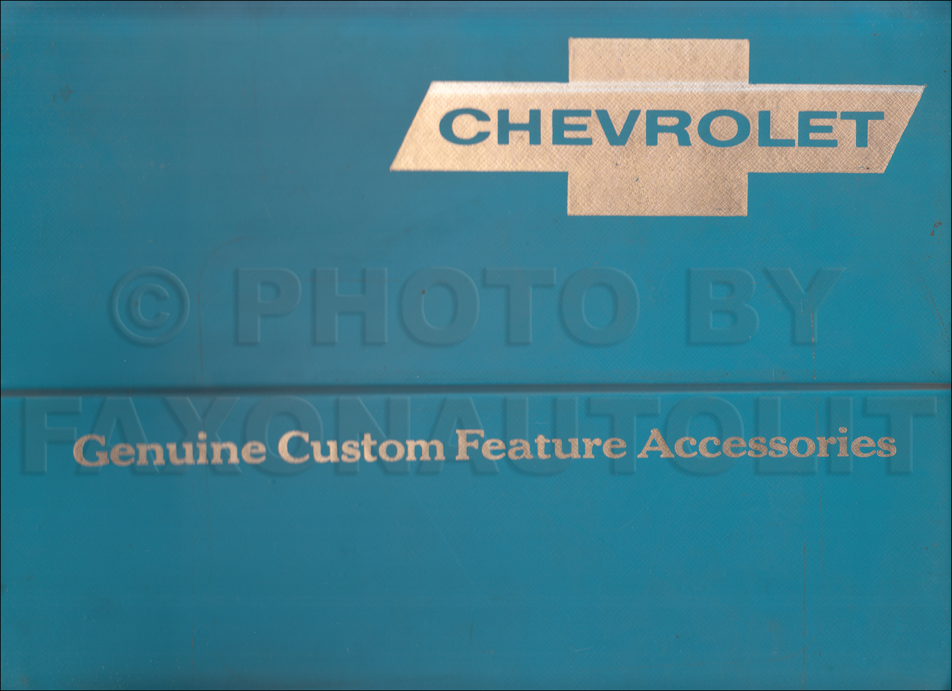 1967 Chevrolet Custom Feature Accessories Dealer Album Original