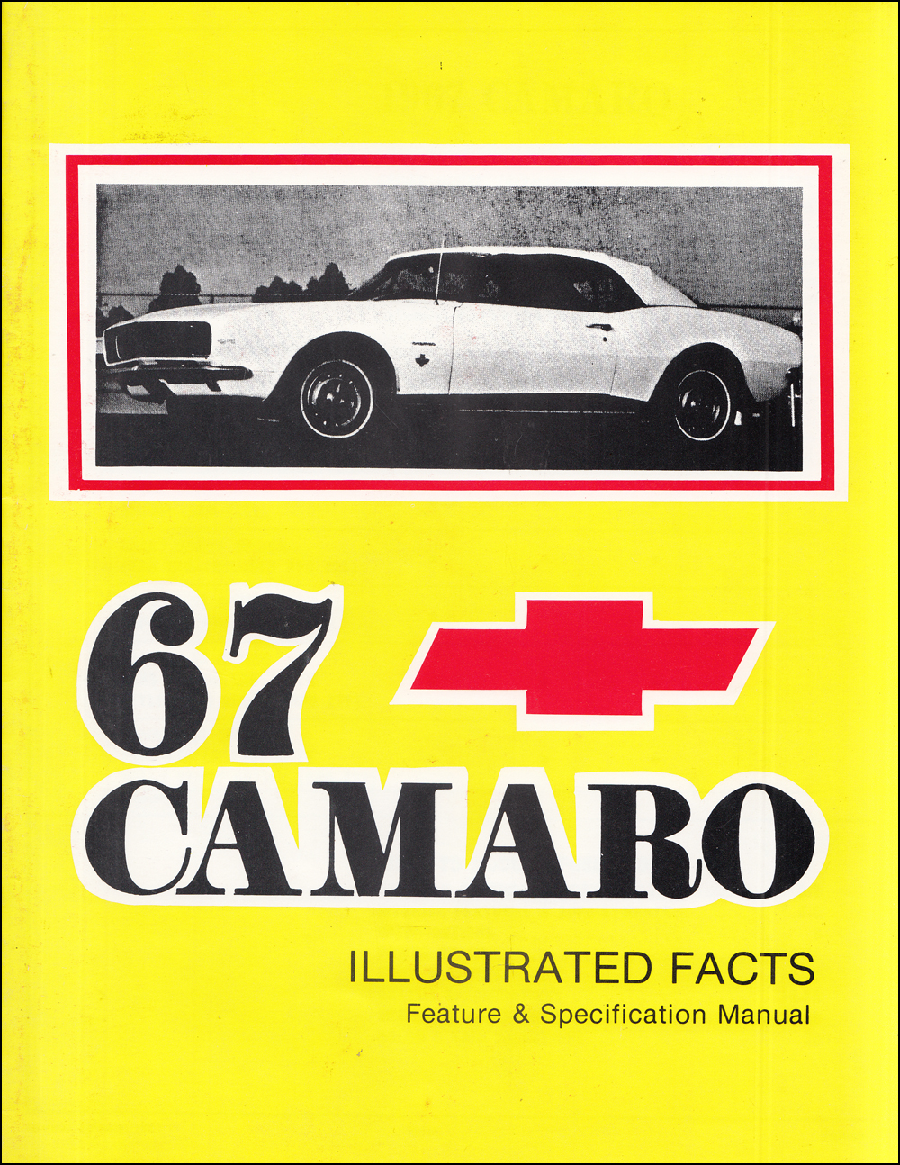 1967 Chevrolet Camaro Finger Tip Facts Book Reprint