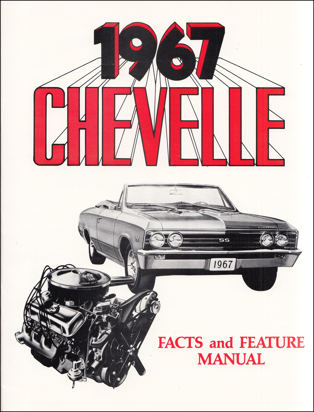 1967 Chevelle Owners Manual mit Umschlag 67 El Camino Malibu Ss Concours Guide 
