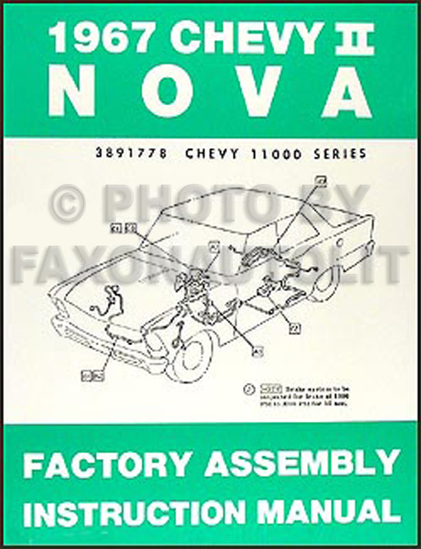 1967 Chevy II & Nova Bound Reprint Assembly Manual