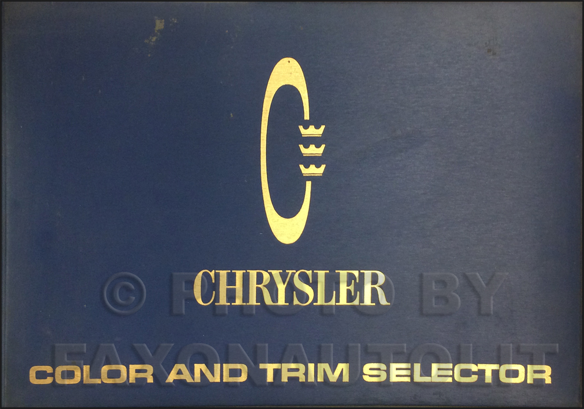 1967 Chrysler Color & Upholstery Dealer Album Original Large size