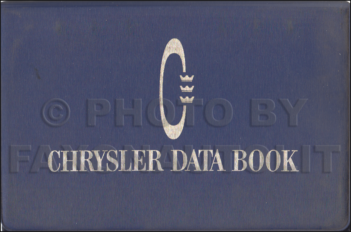 1967 Chrysler Data Book Original