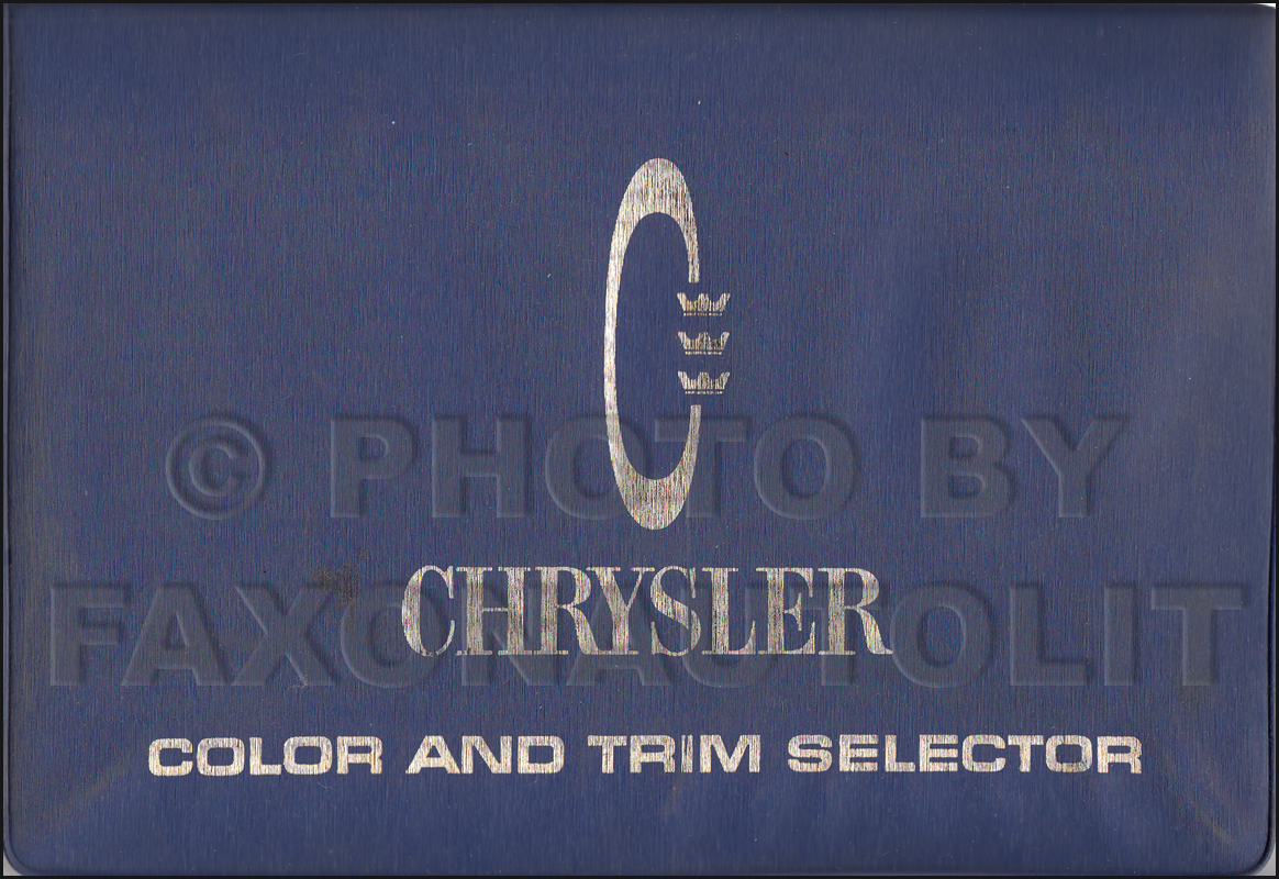 1967 Chrysler Color & Upholstery Dealer Album Original Small Size