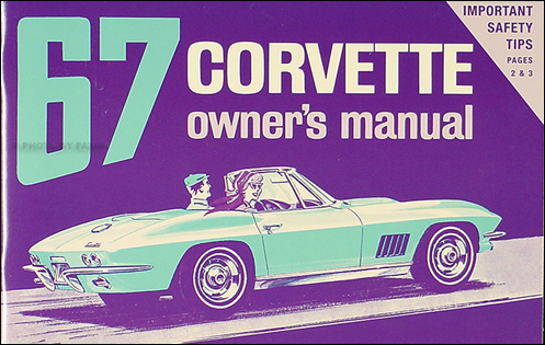 1967 Corvette Sting Ray Owner's Manual Reprint