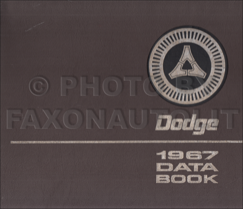 1967 Dodge Data Book Original