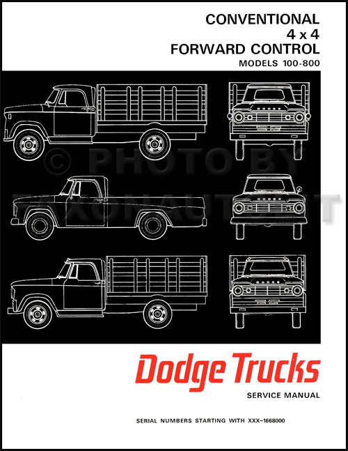 1967 Dodge Pickup Truck Shop Manual Reprint 2 Volume Set 100-800 