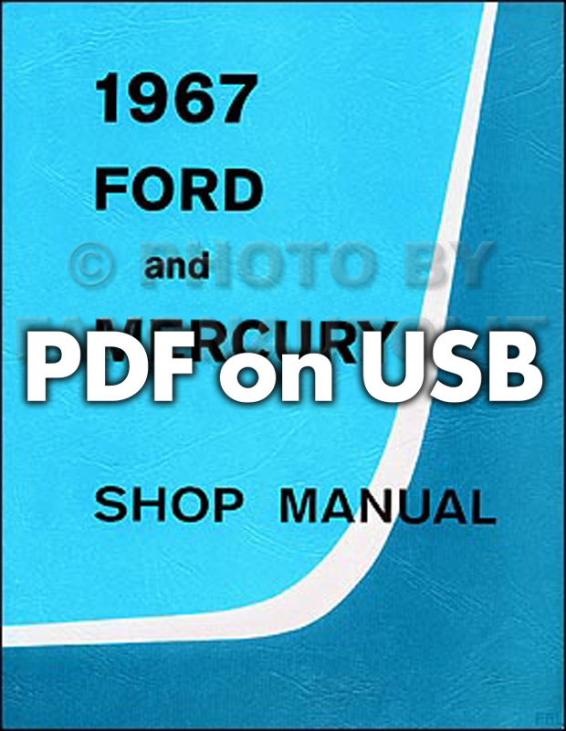 1967 Ford CD Shop Manual Galaxie LTD Monterey Park Lane Tbird 