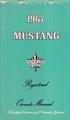 1967 Ford Mustang Owner's Manual Original Canadian