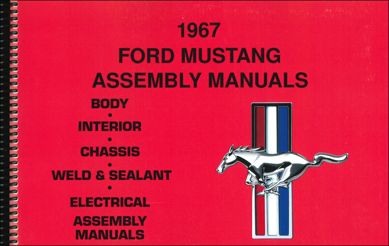 1967 Ford Mustang Assembly Manual Reprint set of 5 Books in 1 Volume