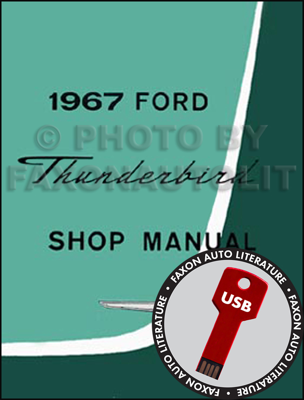 1967 1968 Ford Thunderbird USB Repair Shop Manual and Parts Book T-bird