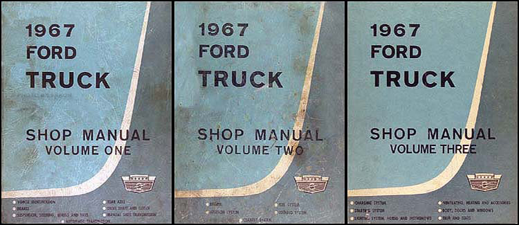 1967 Ford Pickup & Truck Shop Manual Original 3 Vol. Set