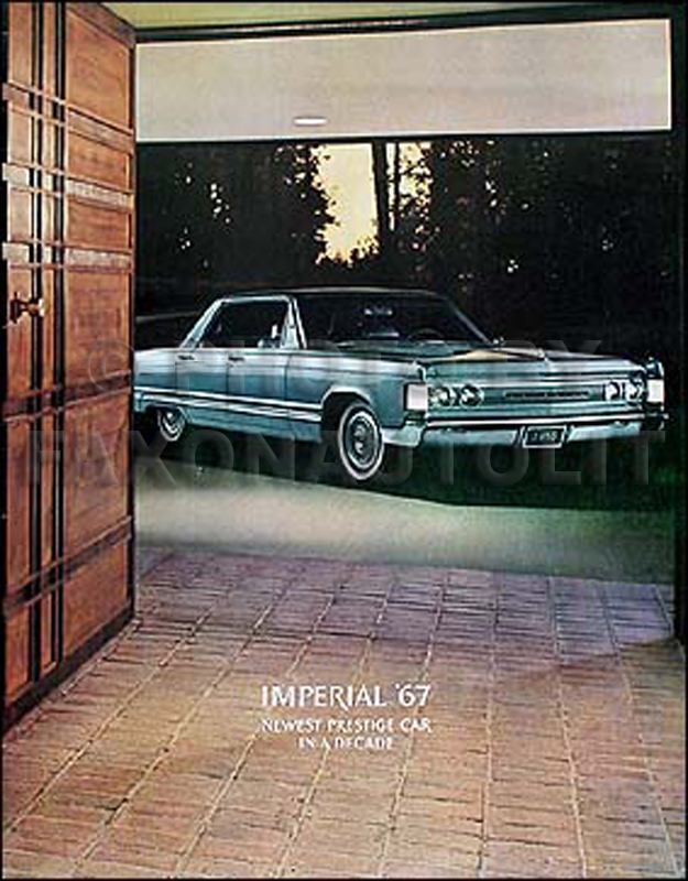 1967 Chrysler Imperial Original Color Sales Catalog 67