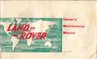 1967 Land Rover Series 2 Gas & Diesel Owner's Manual Original