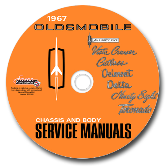 1967 Oldsmobile CD-ROM Shop Manual & Body Manual