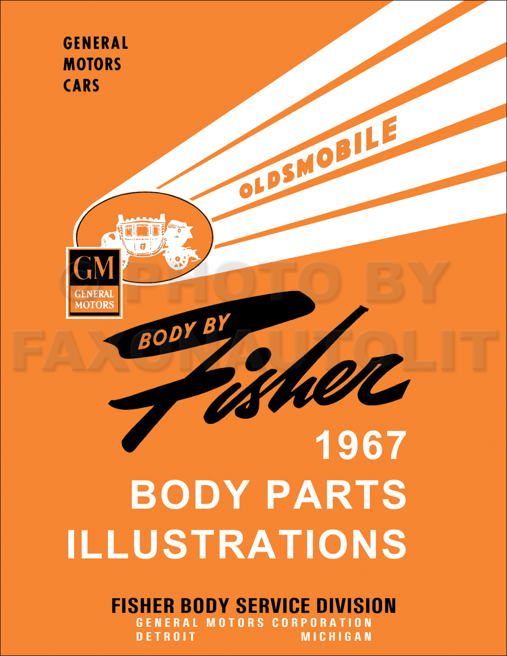 1967 Oldsmobile Fisher Body Parts Illustrations Manual Reprint