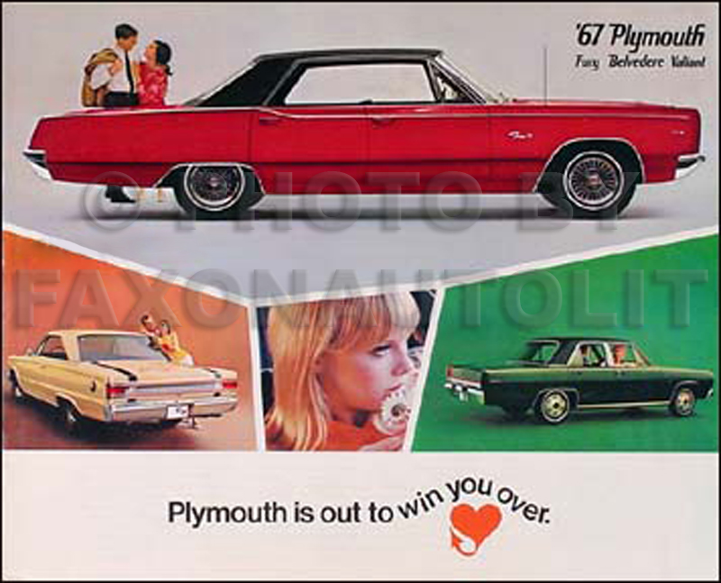 1967 Plymouth Sales Catalog Belvedere Satellite GTX Valiant Fury