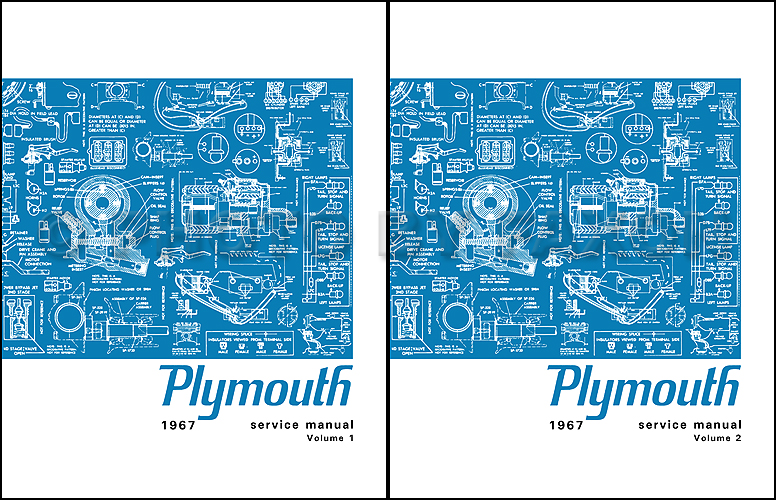 1967 Plymouth Shop Manual Reprint 2 Vol Set
