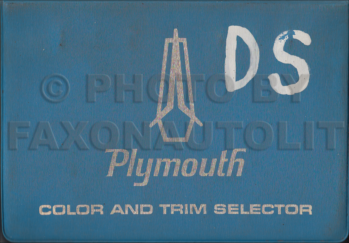 1967 Plymouth Color & Upholstery Dealer Album Original Small Size