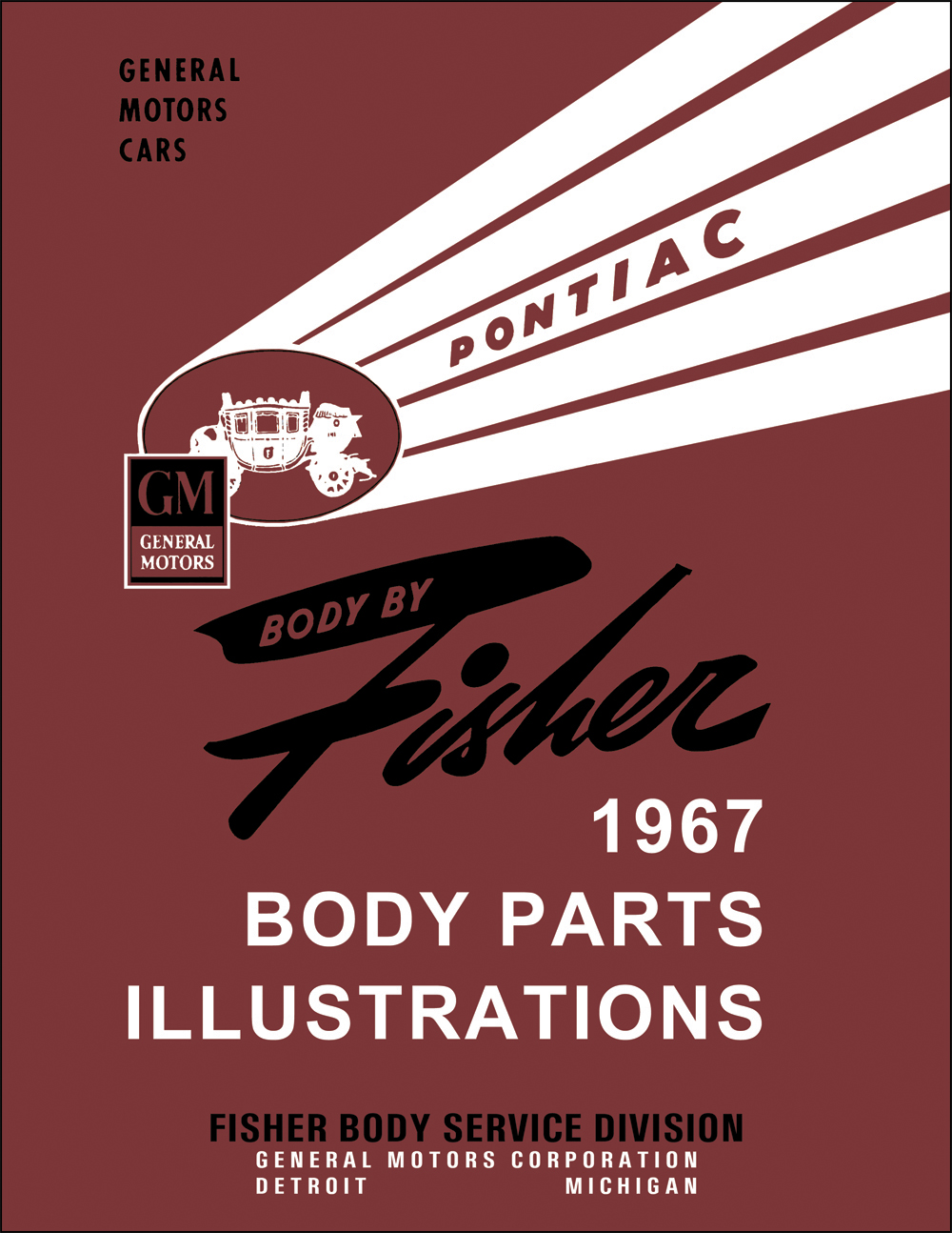 1967 Pontiac Fisher Body Parts Illustrations Manual Reprint