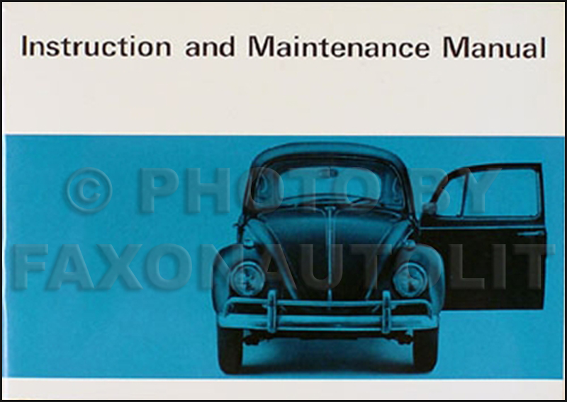 1967 Volkswagen Bug Beetle Owner's Manual Original VW