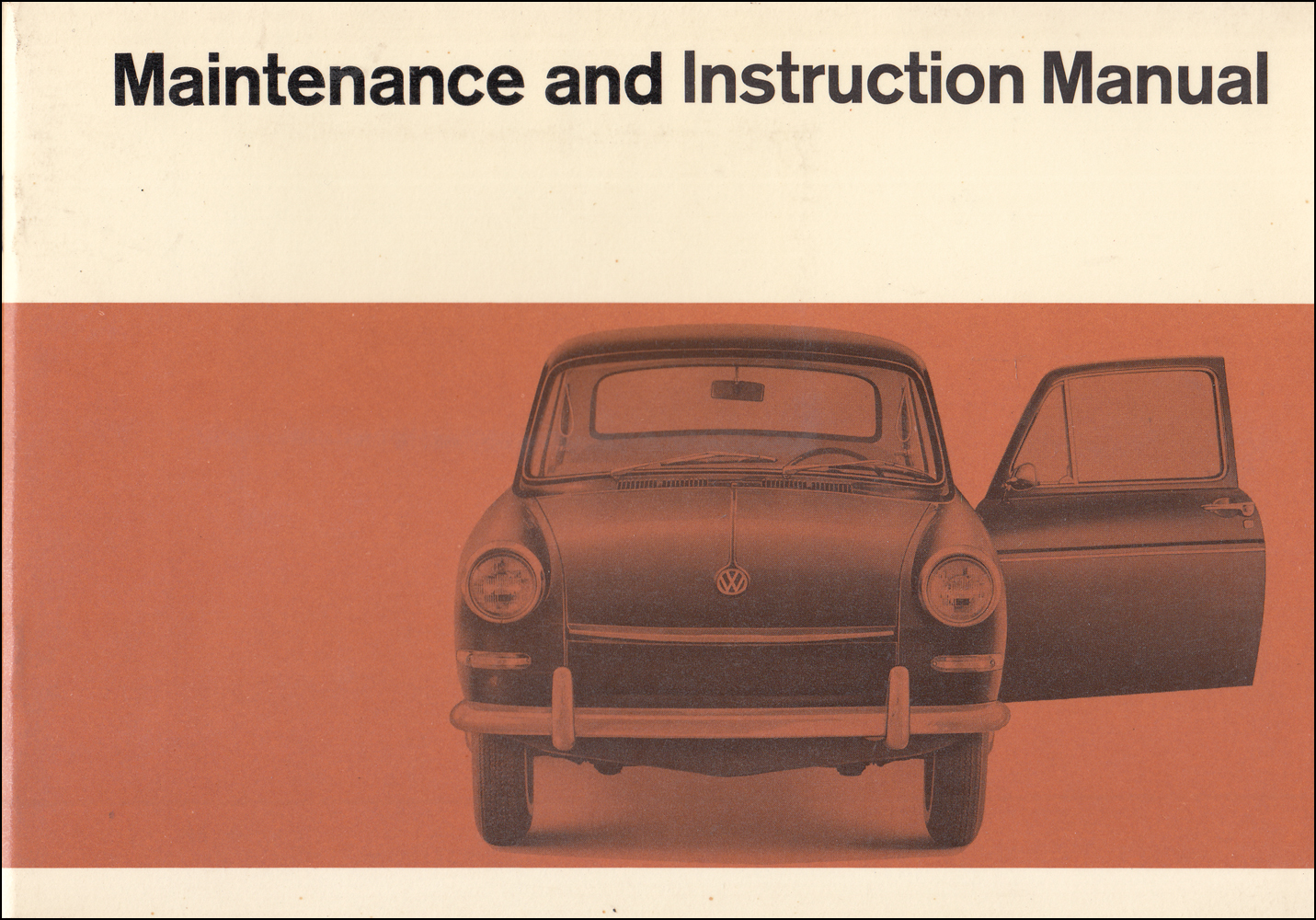 1967 Volkswagen Fastback and Squareback Owner's Manual Original VW Type 3