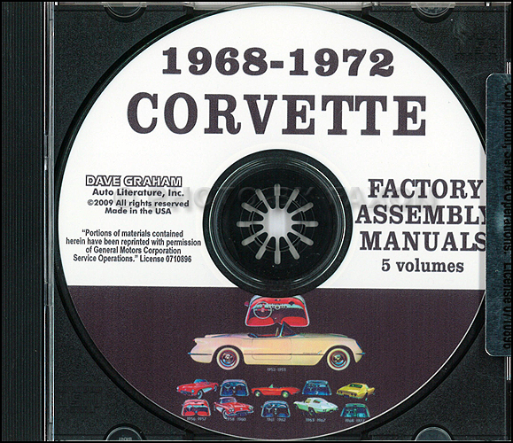 1968-1972 Chevrolet Corvette Assembly Manuals on CD-ROM