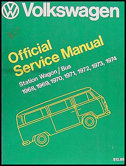 1968-1974 VW Station Wagon/Bus Original FACTORY Shop Manual