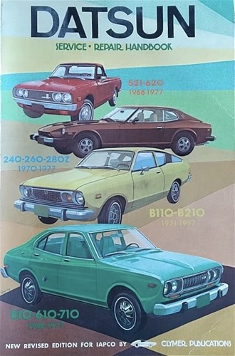 1968-1977 Clymer Service-Repair Handbook Datsun: 510, 610, 710, B110, B210, 240Z, 260Z, 280Z, 521, 620 
