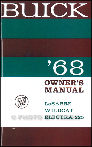 1968 Buick Owner's Manual Reprint LeSabre Wildcat Electra 225
