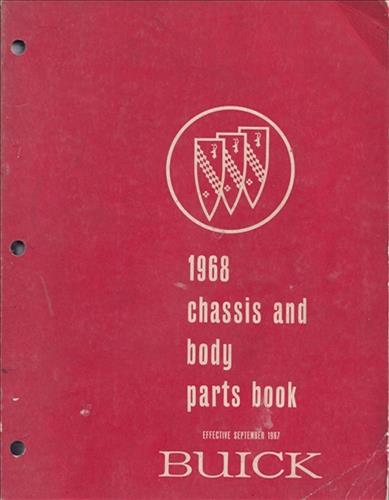 1968 Buick Chassis and Body Parts Book Original