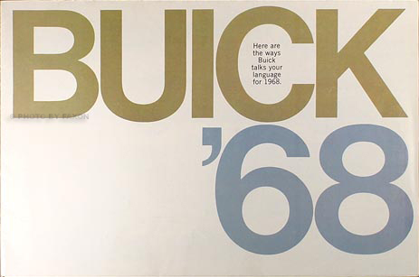 1968 Buick Sales Brochure Original--All Models