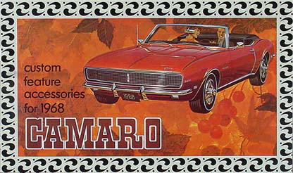 1968 Camaro Reprint Accessory Brochure Set 68 with RS, SS, Z28