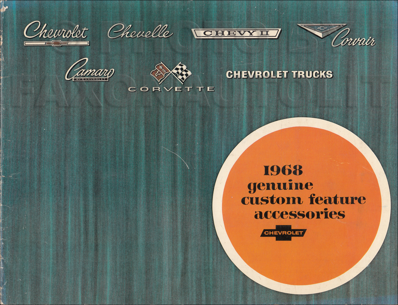 1968 Chevrolet Custom Feature Accessories Dealer Album Original