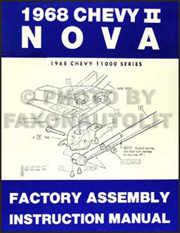 1968 Chevy II & Nova Bound Factory Assembly Manual Reprint