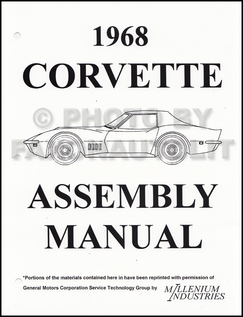 Old listing 1968 Corvette Factory Assembly Manual Reprint Looseleaf