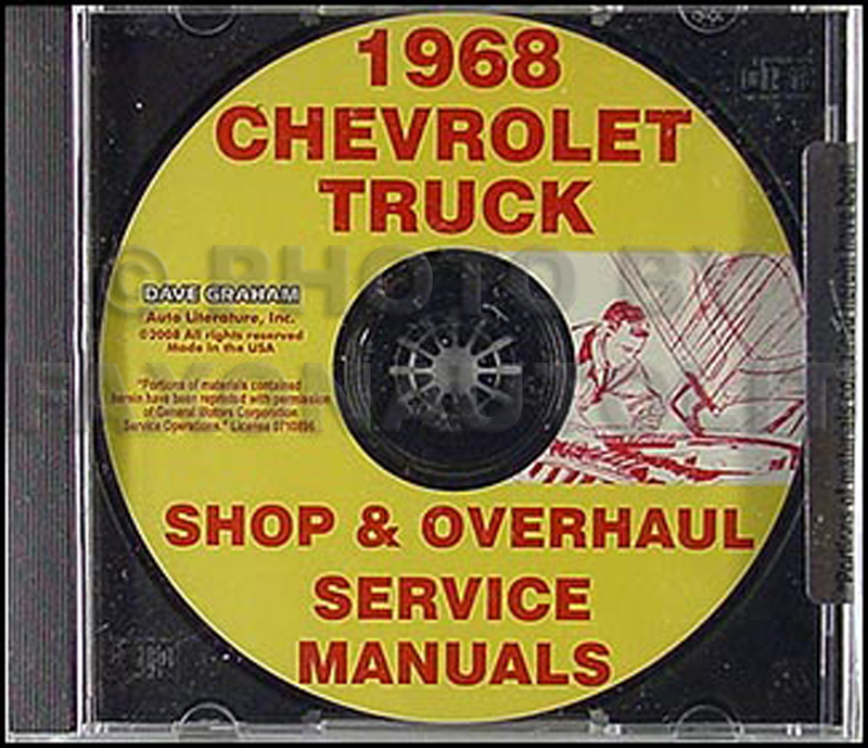 1968 Chevy Pickup and Truck CD Shop Manual and Overhaul Manual