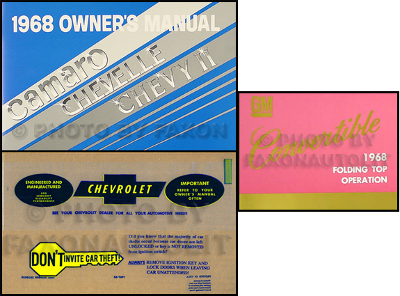 1967 Camaro Owner's Manual With Original Style Cover - Brand New Reproduction