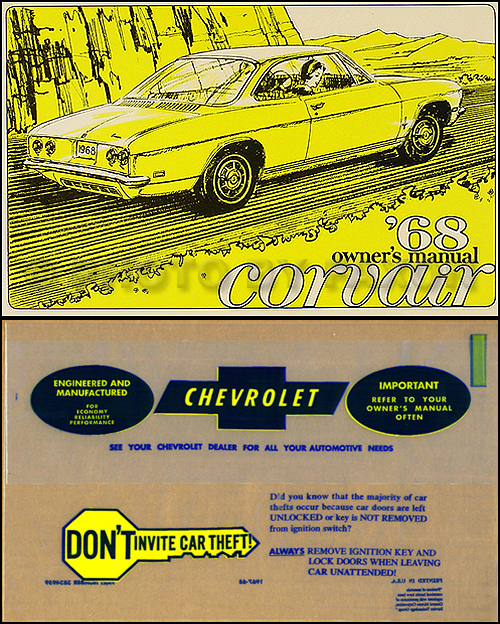 1968 Chevrolet Corvair & Monza Owner's Manual Package Reprint