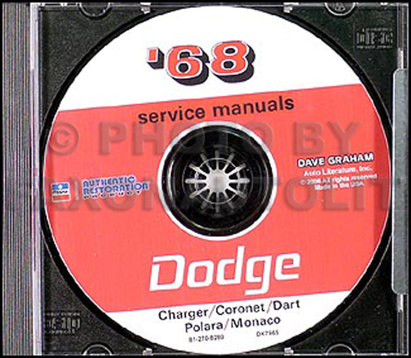 1968 Dodge CD Shop Manual for all models