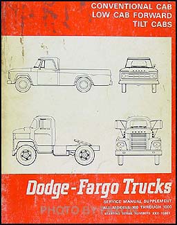 1968 Canadian Dodge Truck and Fargo Repair Manual Original Supplement 