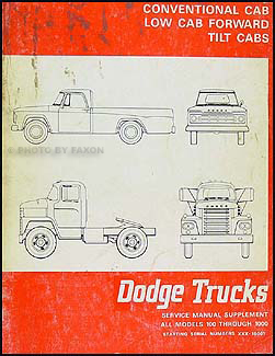 1967 Dodge Truck Owner Manual Pickup D100-D300 Van A100 Power Wagon W100-WM300 